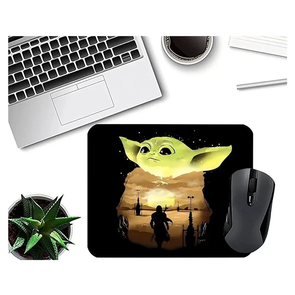 Star Wars Mandalorian Grogu Baby Yoda Mouse‎ Pad Non Slip Rubber Base Washable